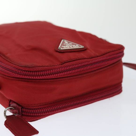 PRADA Shoulder Bag Nylon Red Auth bs12212 - Picture 6 of 16